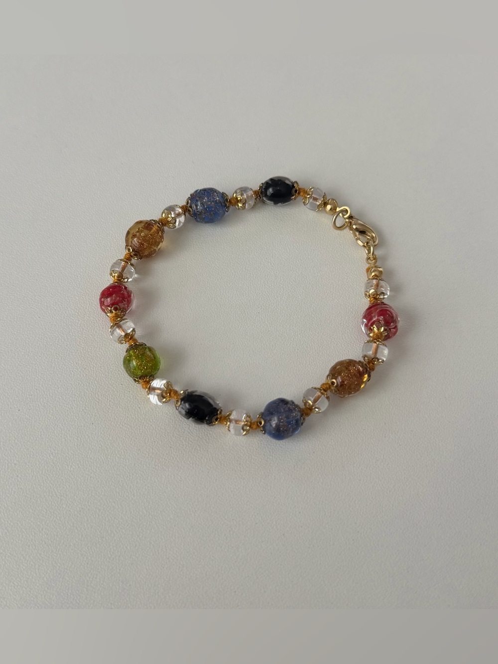 Murano Glass Bead Bracelet